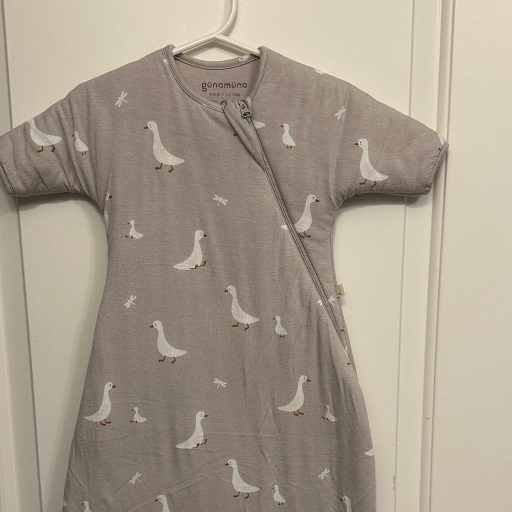 Gunamuna Kids Transitional Swaddle Sack with Goose Print